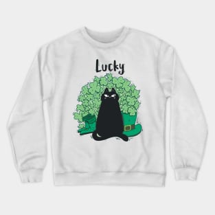 st patricks day cat Crewneck Sweatshirt